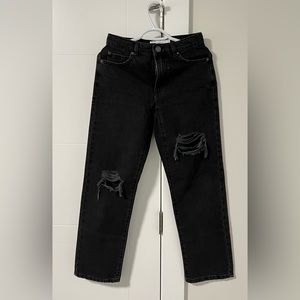 Black ripped jeans from garage